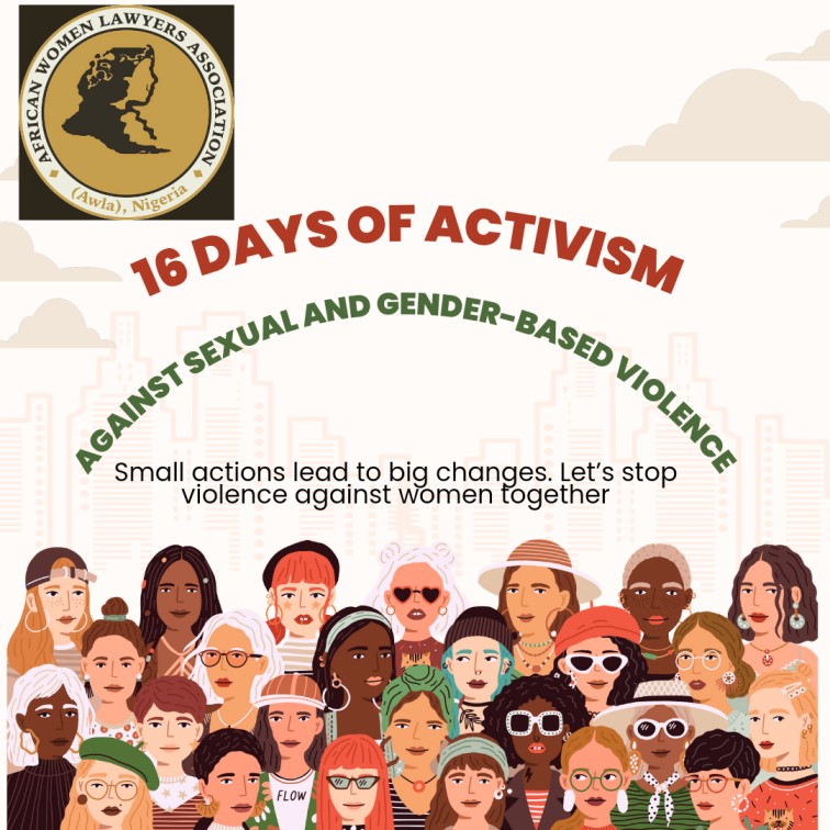 16 Days of Activism: AWLA Nigeria Joins Global Campaign to End Violence against Women and Girls