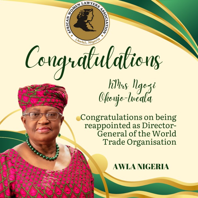 AWLA Nigeria Celebrates Dr. Ngozi Okonjo-Iweala’s